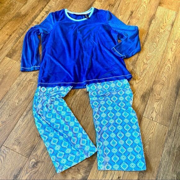 NOIRE JASMINE ROSE PLUSH VELOUR PAJAMA SET XL NWT - Picture 14 of 16